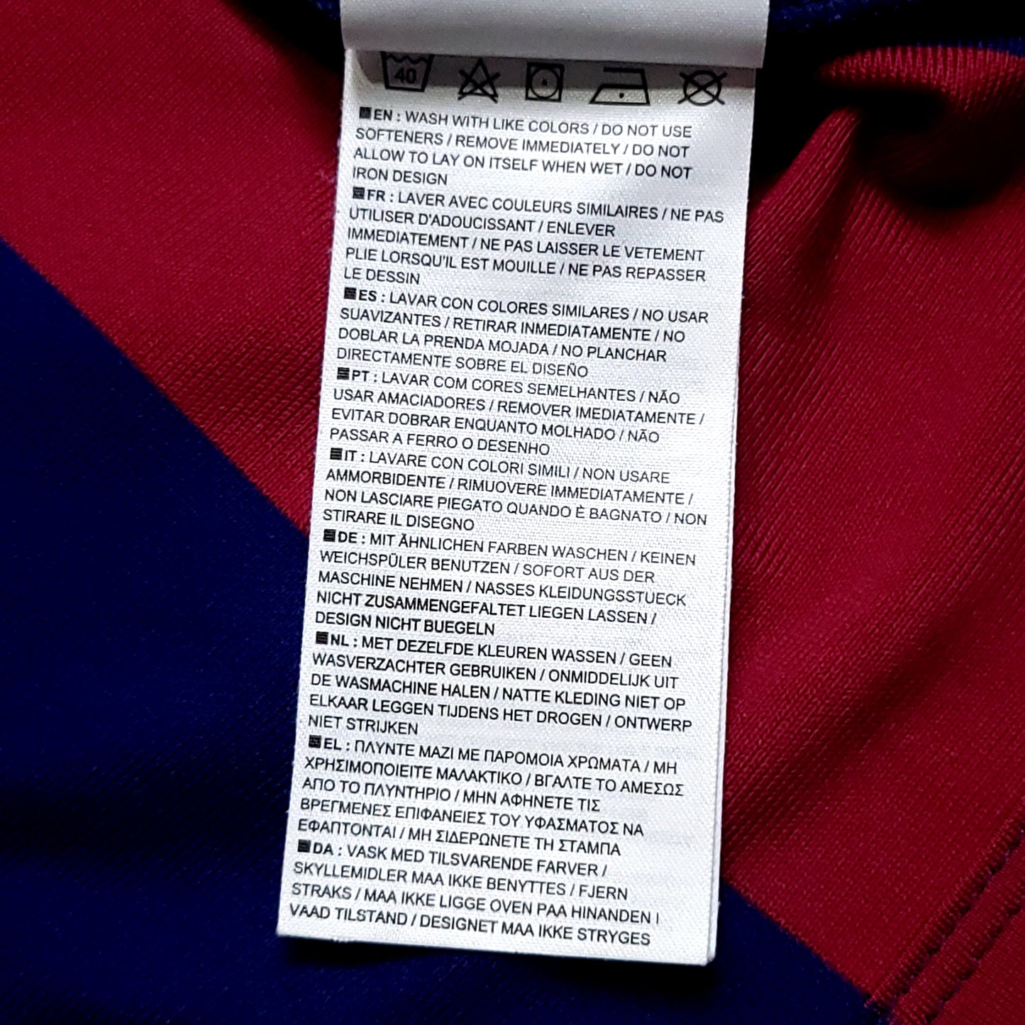 Iniesta Barcelona 2014 2015 TREBLE SEASON Soccer Jersey L SKU# 610594-422 - ForeverSoccerJerseys