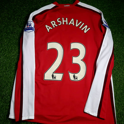 Arshavin Arsenal 2008 2009 Long Sleeve DEBUT Soccer Jersey XL - ForeverSoccerJerseys