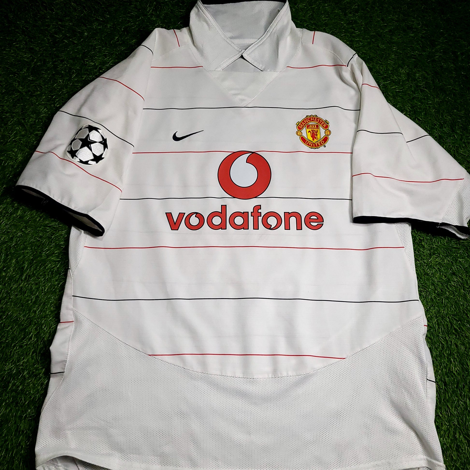 Cristiano Ronaldo Manchester United 2003 2005 DEBUT UEFA Third Soccer Jersey L SKU# 112679 - ForeverSoccerJerseys