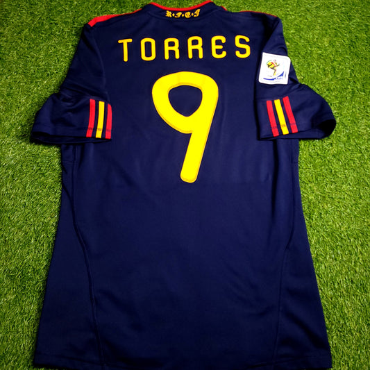 Torres Spain 2010 WORLD CUP Final Away Soccer Jersey M SKU# P47896 - ForeverSoccerJerseys