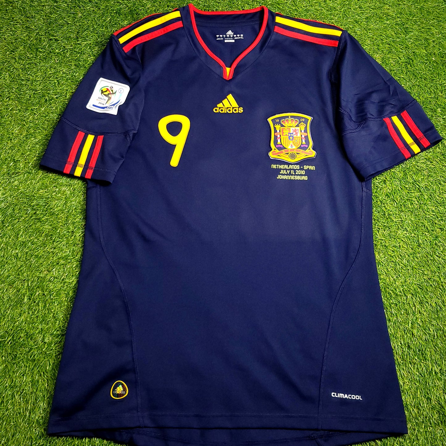 Torres Spain 2010 WORLD CUP Final Away Soccer Jersey M SKU# P47896 - ForeverSoccerJerseys