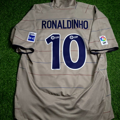 Ronaldinho Barcelona 2003 2004 DEBUT SEASON Away Soccer Jersey XL SKU# 112587 - ForeverSoccerJerseys