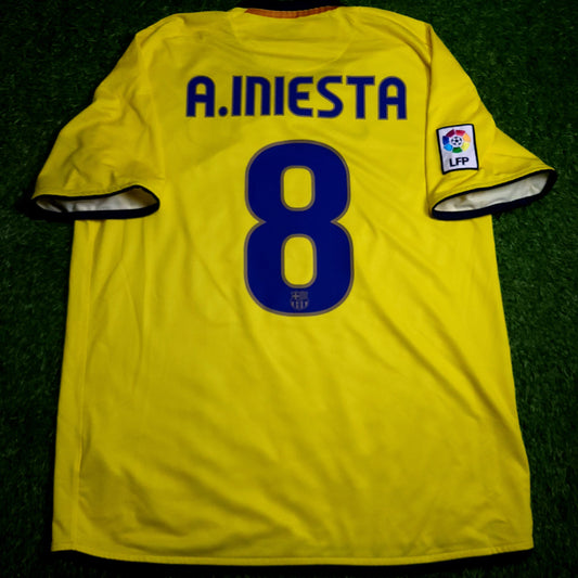 Iniesta Barcelona INIESTAZO TREBLE 2008 2009 Soccer Away Jersey L SKU# 286787-760 - ForeverSoccerJerseys
