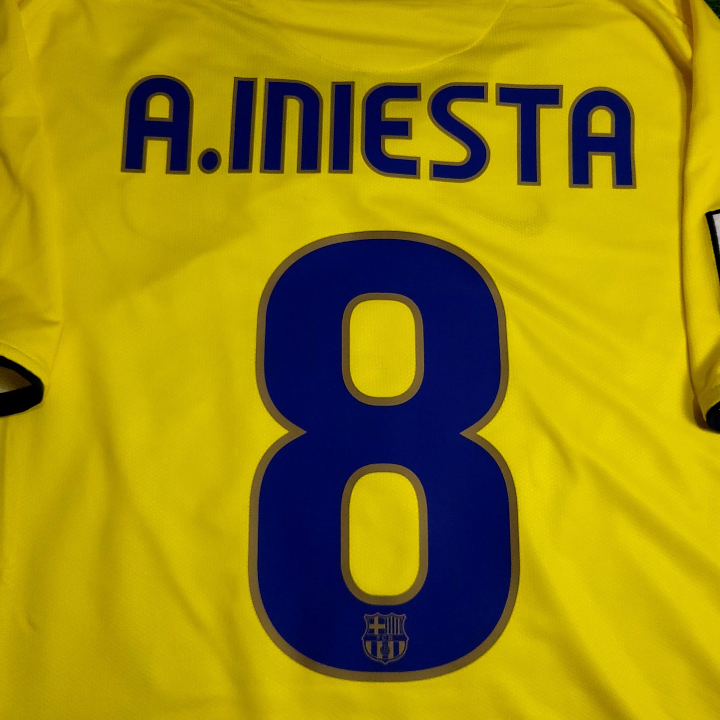 Iniesta Barcelona INIESTAZO TREBLE 2008 2009 Soccer Away Jersey L SKU# 286787-760 - ForeverSoccerJerseys