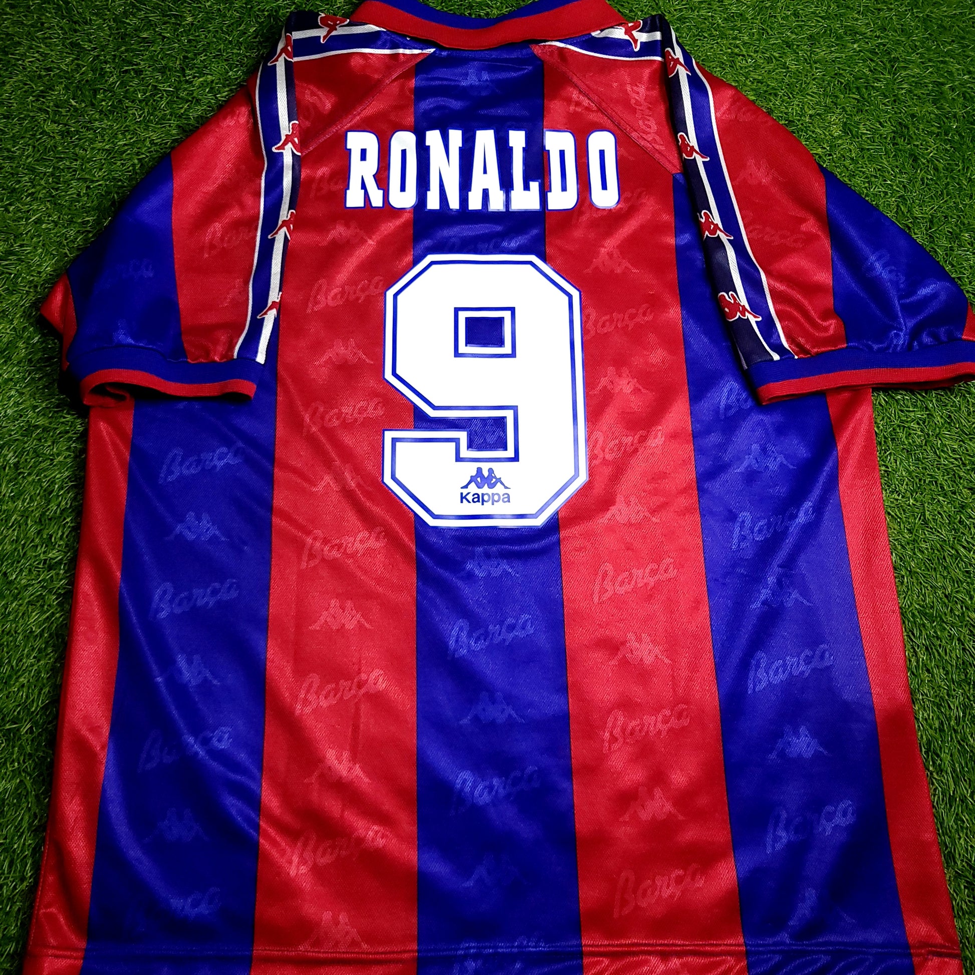 Ronaldo Kappa Barcelona 1996 1997 Home Soccer Jersey XL - ForeverSoccerJerseys