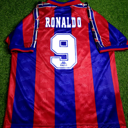 Ronaldo Kappa Barcelona 1996 1997 Home Soccer Jersey XL - ForeverSoccerJerseys