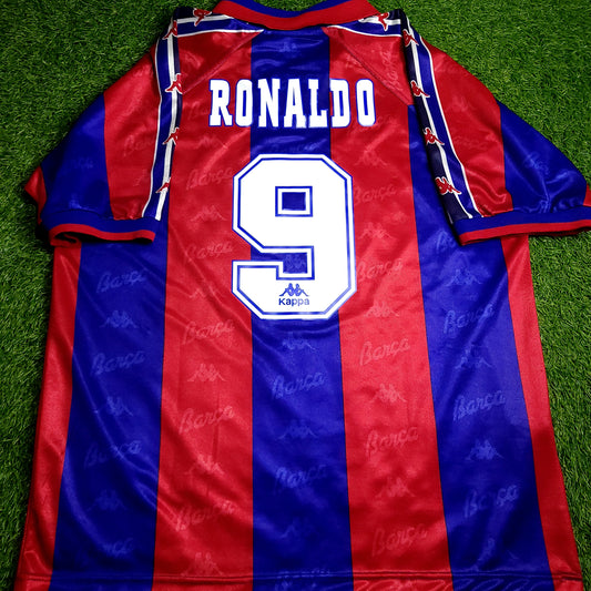 Ronaldo Kappa Barcelona 1996 1997 Home Soccer Jersey XL - ForeverSoccerJerseys