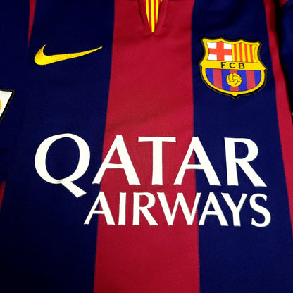 Xavi Barcelona 2014 2015 TREBLE Soccer Jersey XL SKU# 610594-422 - ForeverSoccerJerseys