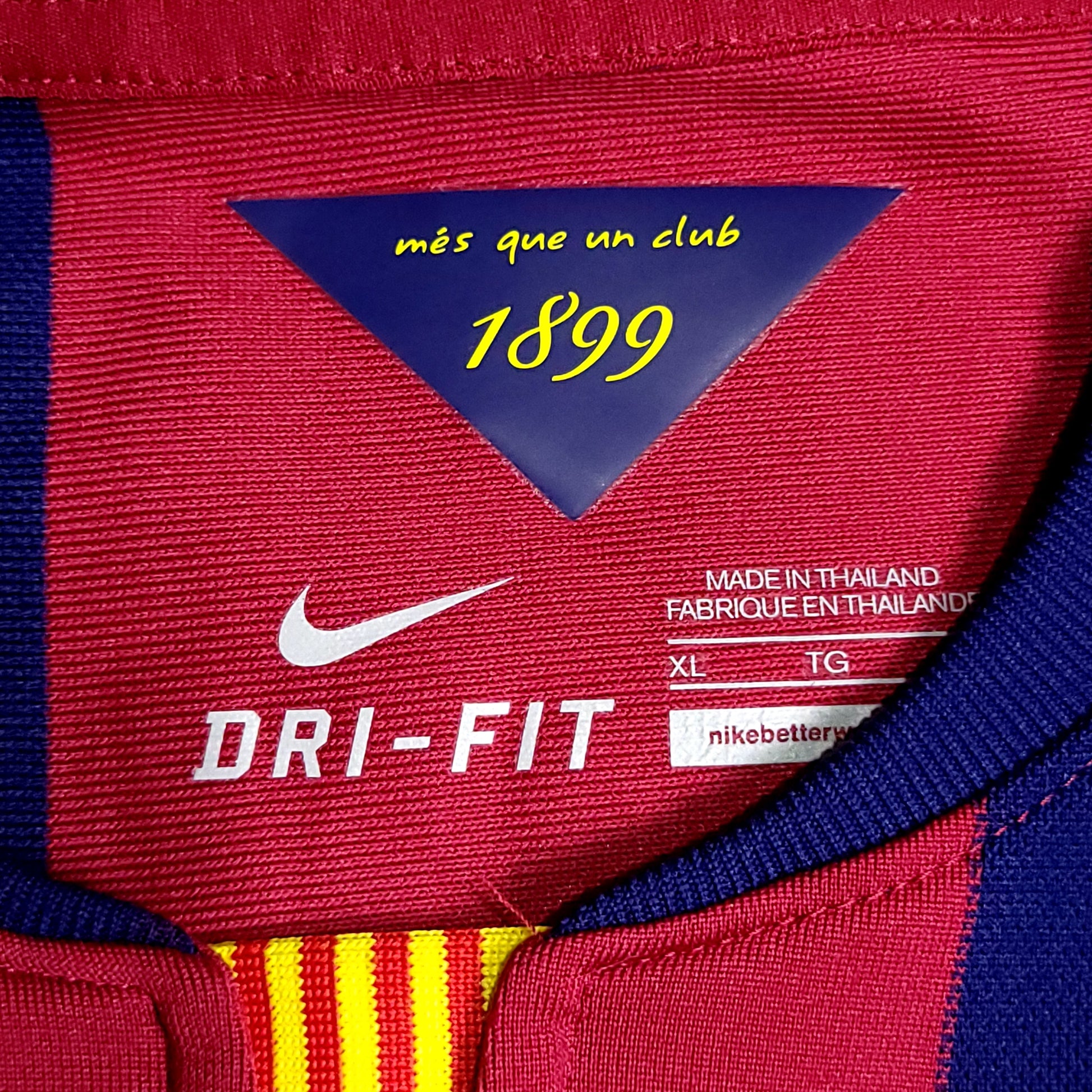 Xavi Barcelona 2014 2015 TREBLE Soccer Jersey XL SKU# 610594-422 - ForeverSoccerJerseys