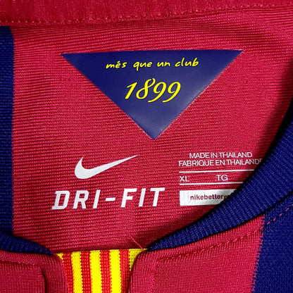 Xavi Barcelona 2014 2015 TREBLE Soccer Jersey XL SKU# 610594-422 - ForeverSoccerJerseys
