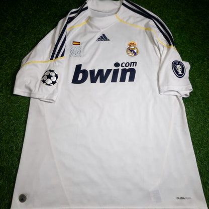 Cristiano Ronaldo Real Madrid 2009 2010 DEBUT UEFA Soccer Jersey XL SKU# E84340