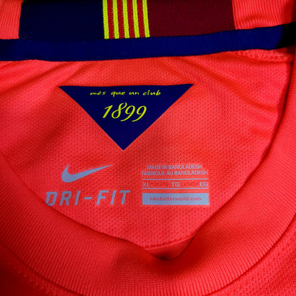 Neymar Barcelona 2014 2015 TREBLE Away Soccer Jersey BNWT XL SKU# 618738-672