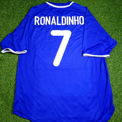 Ronaldinho Nike Brazil 2000 Away Soccer Jersey L