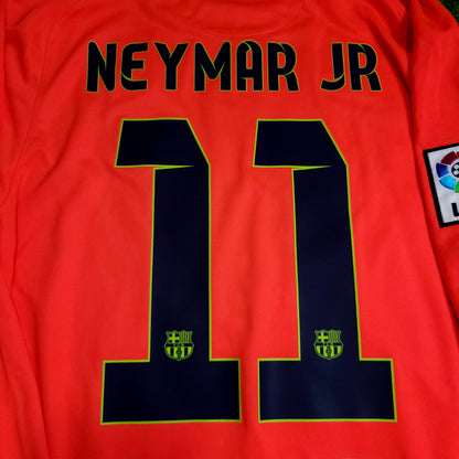 Neymar Barcelona 2014 2015 TREBLE Away Soccer Jersey BNWT M SKU# 618738-672