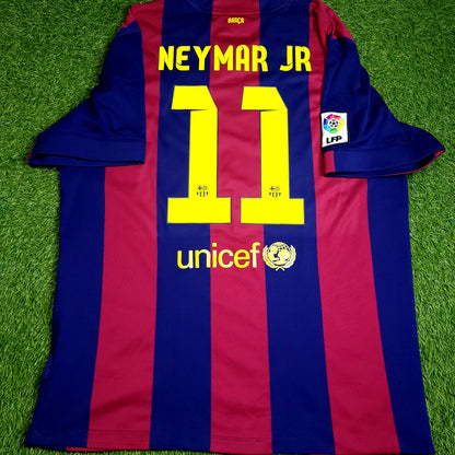 Neymar Barcelona 2014 2015 TREBLE Soccer Jersey XL SKU# 610594-422