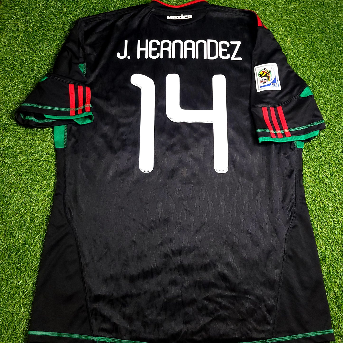 Chicharito Mexico 2010 WORLD CUP Away Black Soccer Jersey XL SKU# P41397