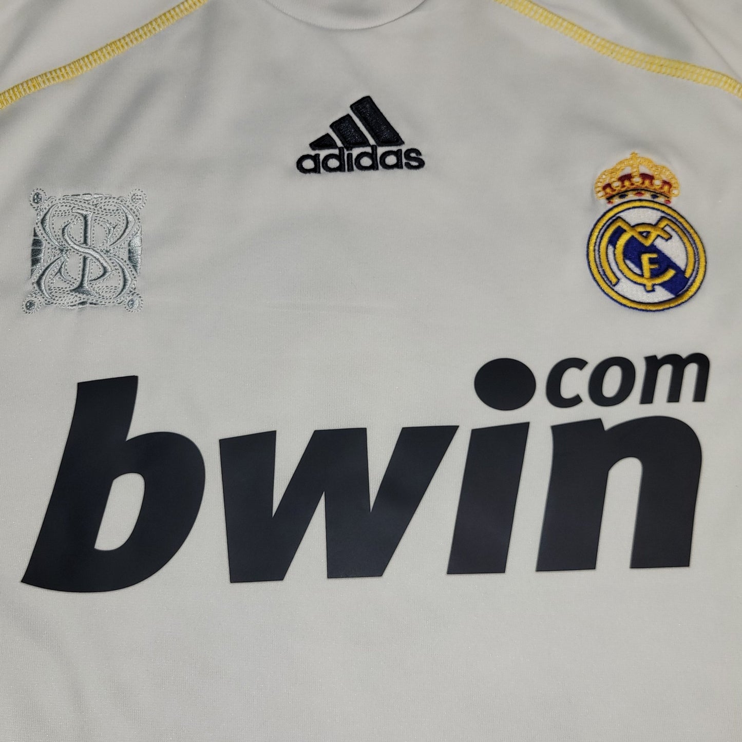 Cristiano Ronaldo Real Madrid 2009 2010 DEBUT Home Soccer Jersey Shirt L SKU# E84352 Adidas