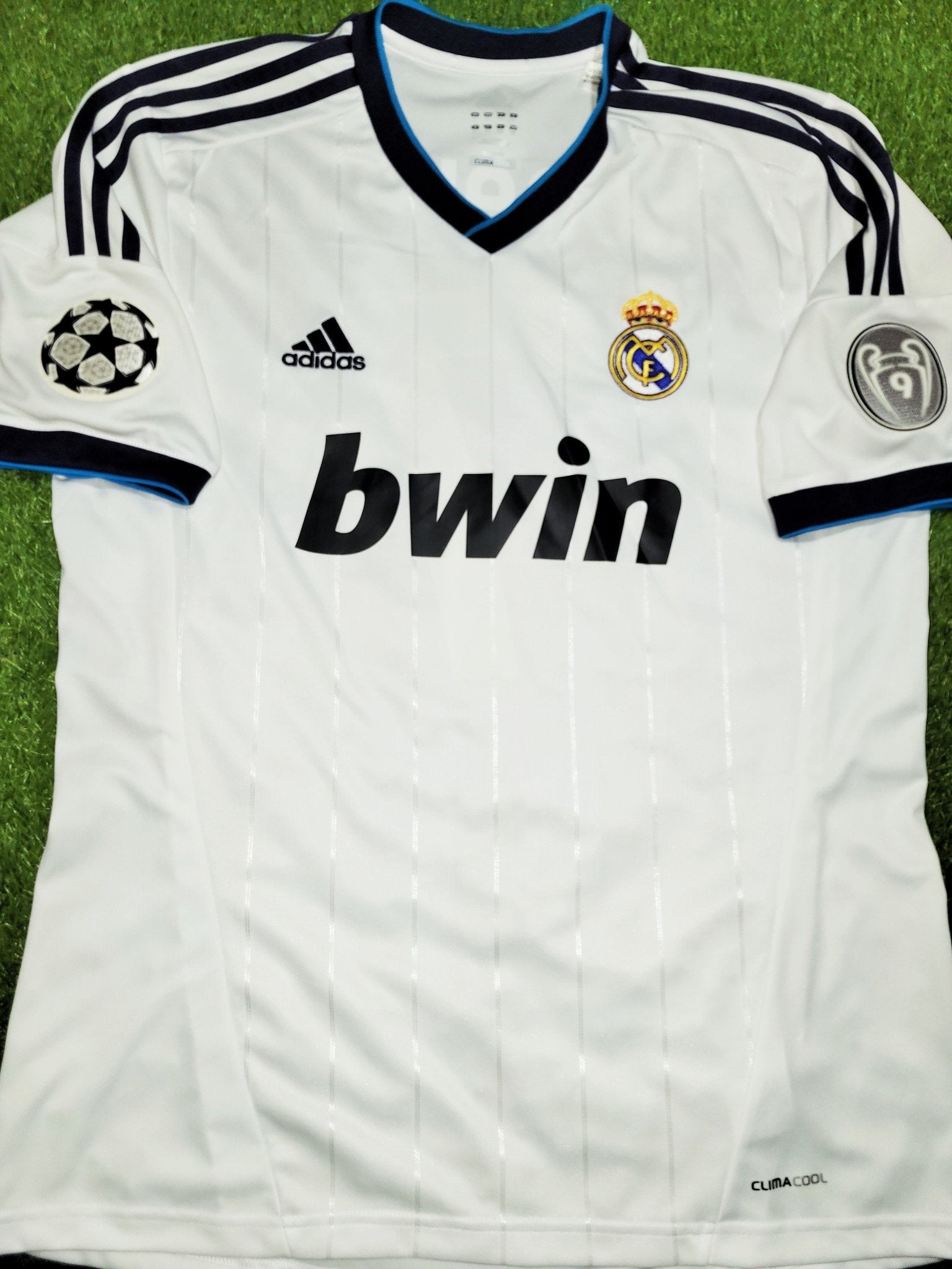 Cristiano Ronaldo Real Madrid 2012 2013 UEFA Soccer Jersey Shirt L SKU# W41768 Adidas