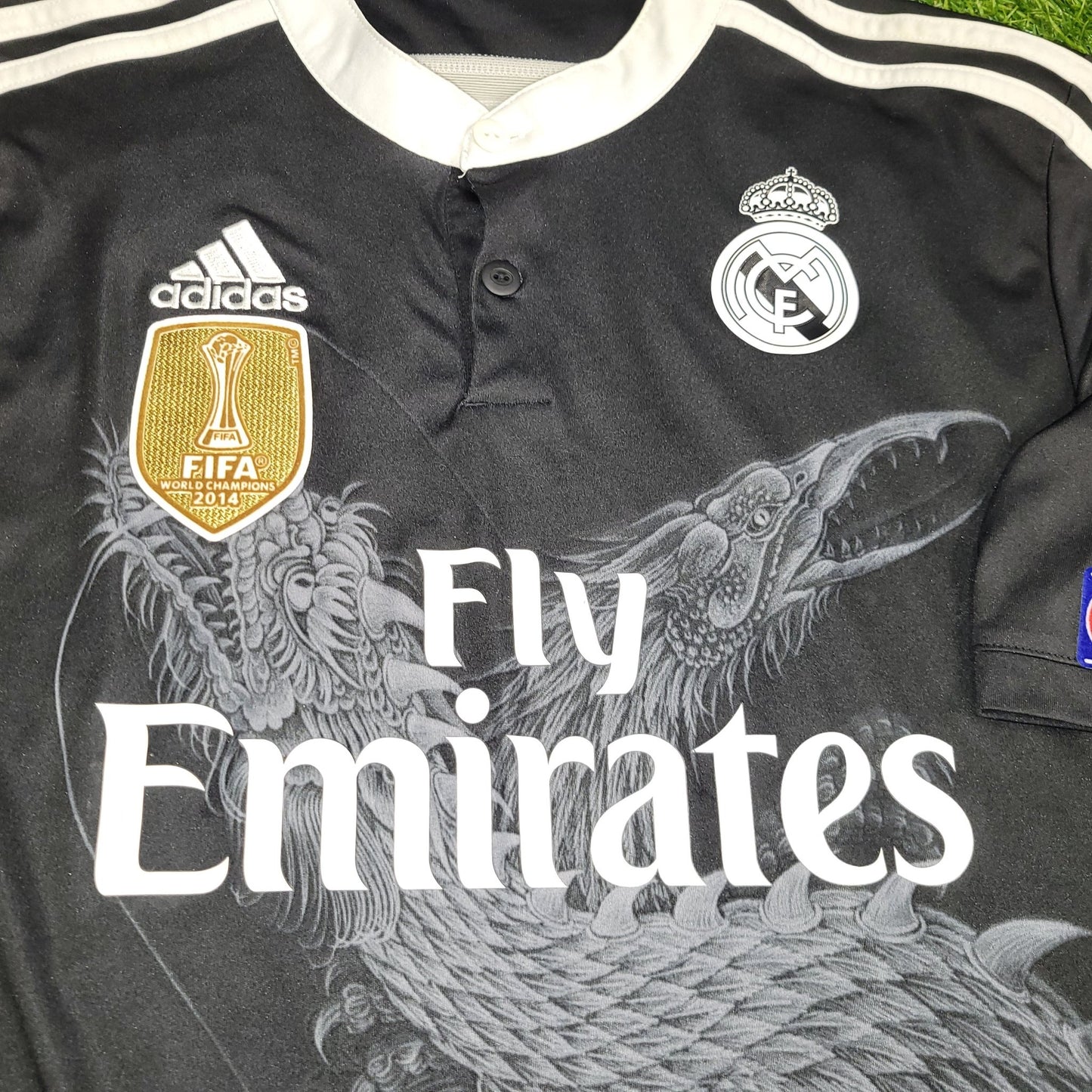 Cristiano Ronaldo Real Madrid 2014 2015 Dragon Y - 3 Yamamoto UEFA Third Soccer Jersey Shirt M SKU# F49264 Adidas