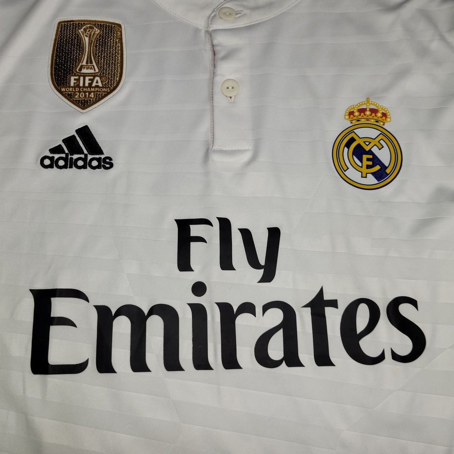 Cristiano Ronaldo Real Madrid 2014 2015 UEFA Home Soccer Jersey Shirt XL SKU# F50637 Adidas