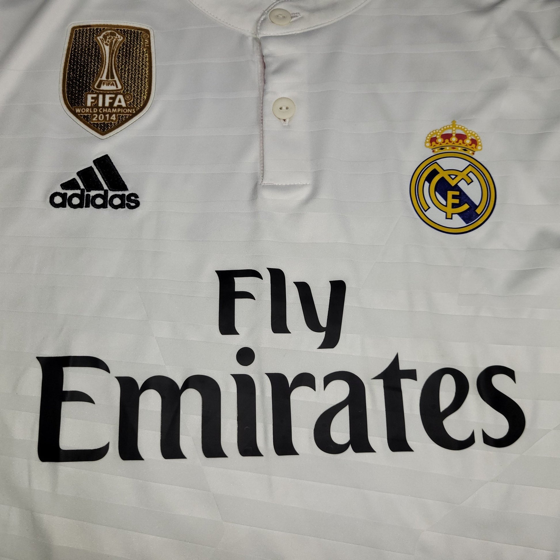 Cristiano Ronaldo Real Madrid 2014 2015 UEFA Home Soccer Jersey Shirt XL SKU# F50637 Adidas