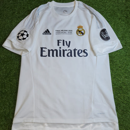 Cristiano Ronaldo Real Madrid 2015 2016 UEFA FINAL Home Soccer Jersey Shirt L SKU S12614 Adidas