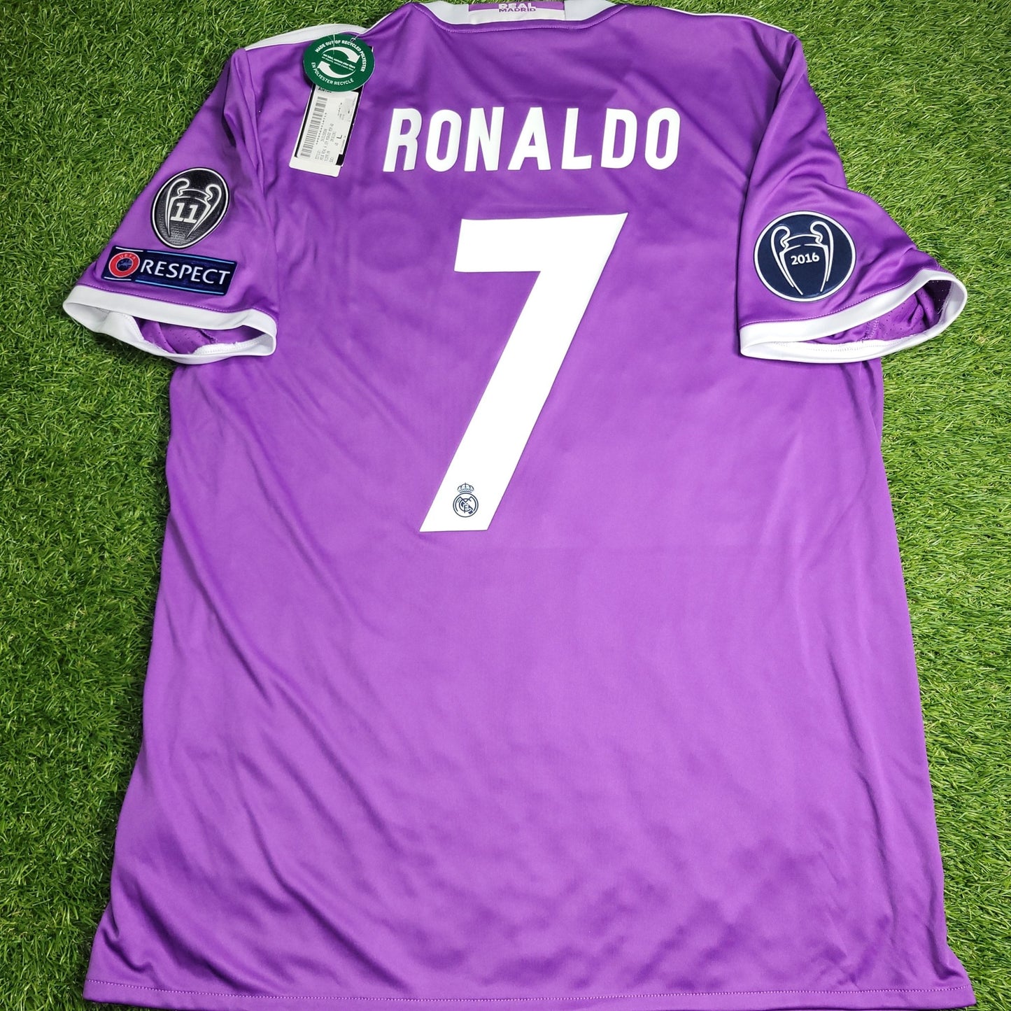 Cristiano Ronaldo Real Madrid 2016 2017 UEFA FINAL Away Soccer Jersey Shirt BNWT L SKU AI5158 Adidas