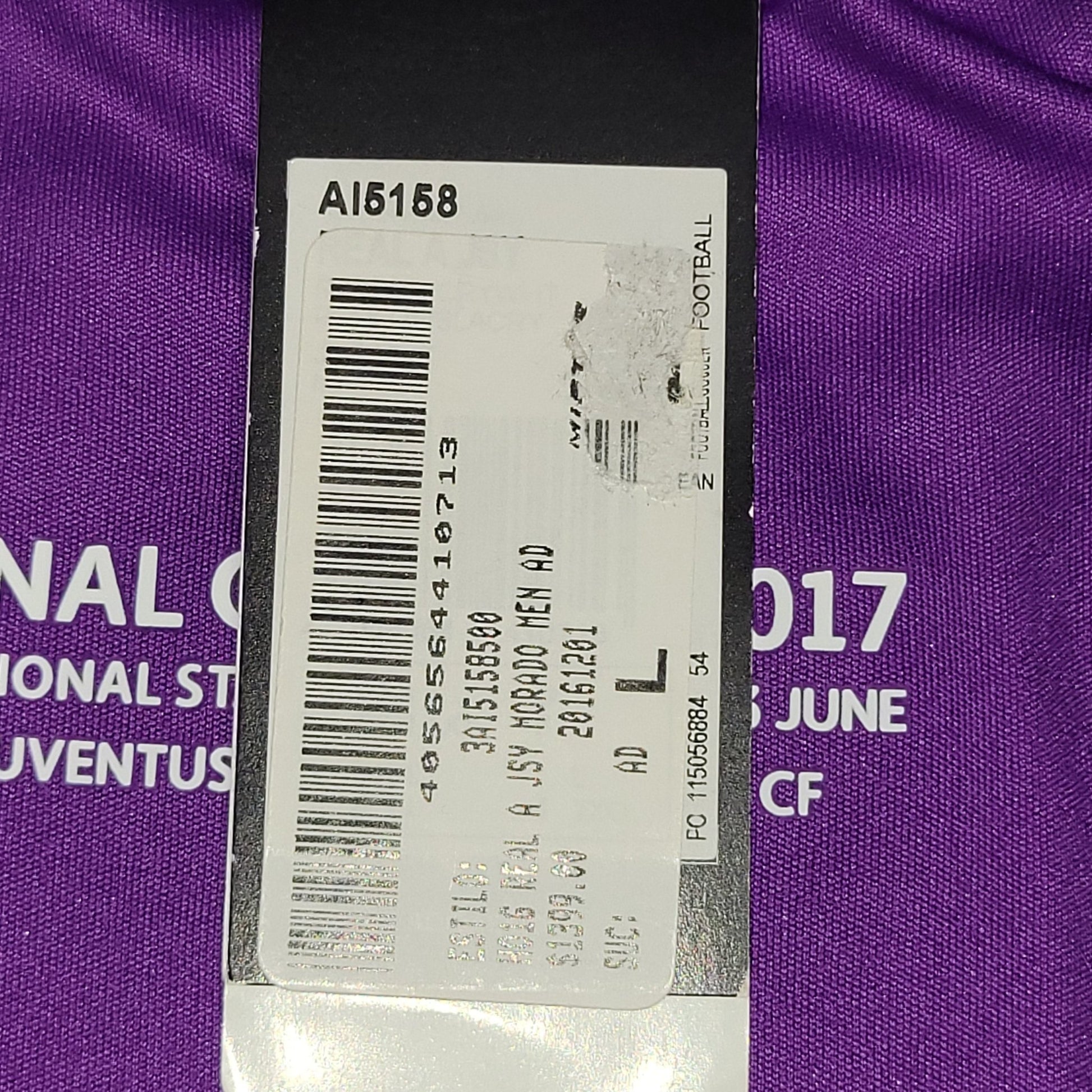 Cristiano Ronaldo Real Madrid 2016 2017 UEFA FINAL Away Soccer Jersey Shirt BNWT L SKU AI5158 Adidas