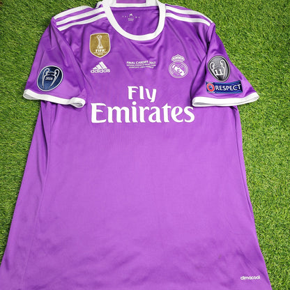 Cristiano Ronaldo Real Madrid 2016 2017 UEFA FINAL Away Soccer Jersey Shirt L SKU AI5158 Adidas