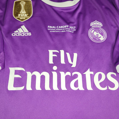 Cristiano Ronaldo Real Madrid 2016 2017 UEFA FINAL Away Soccer Jersey Shirt L SKU AI5158 Adidas