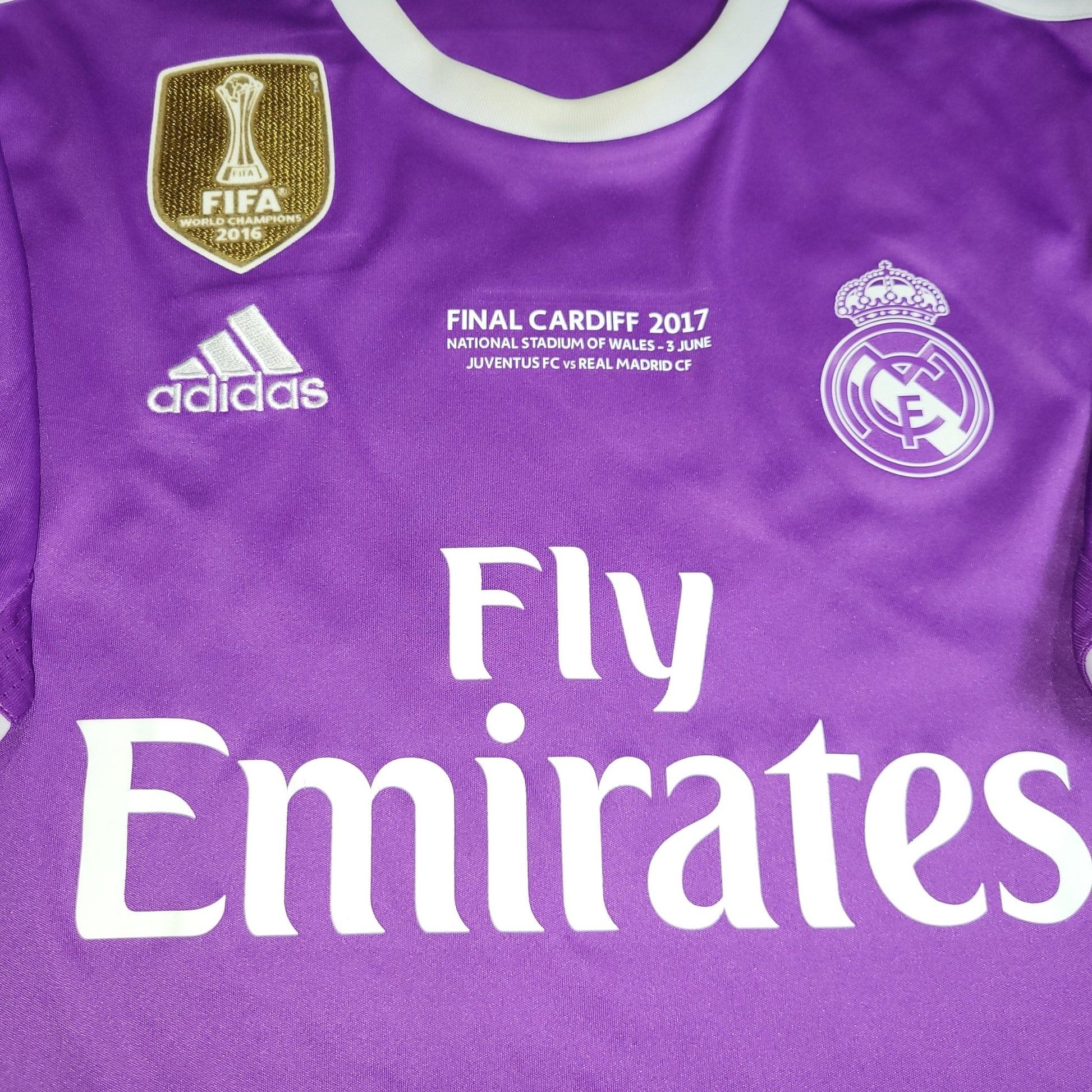 Cristiano Ronaldo Real Madrid 2016 2017 UEFA FINAL Away Soccer Jersey Shirt M SKU AI5158 Adidas