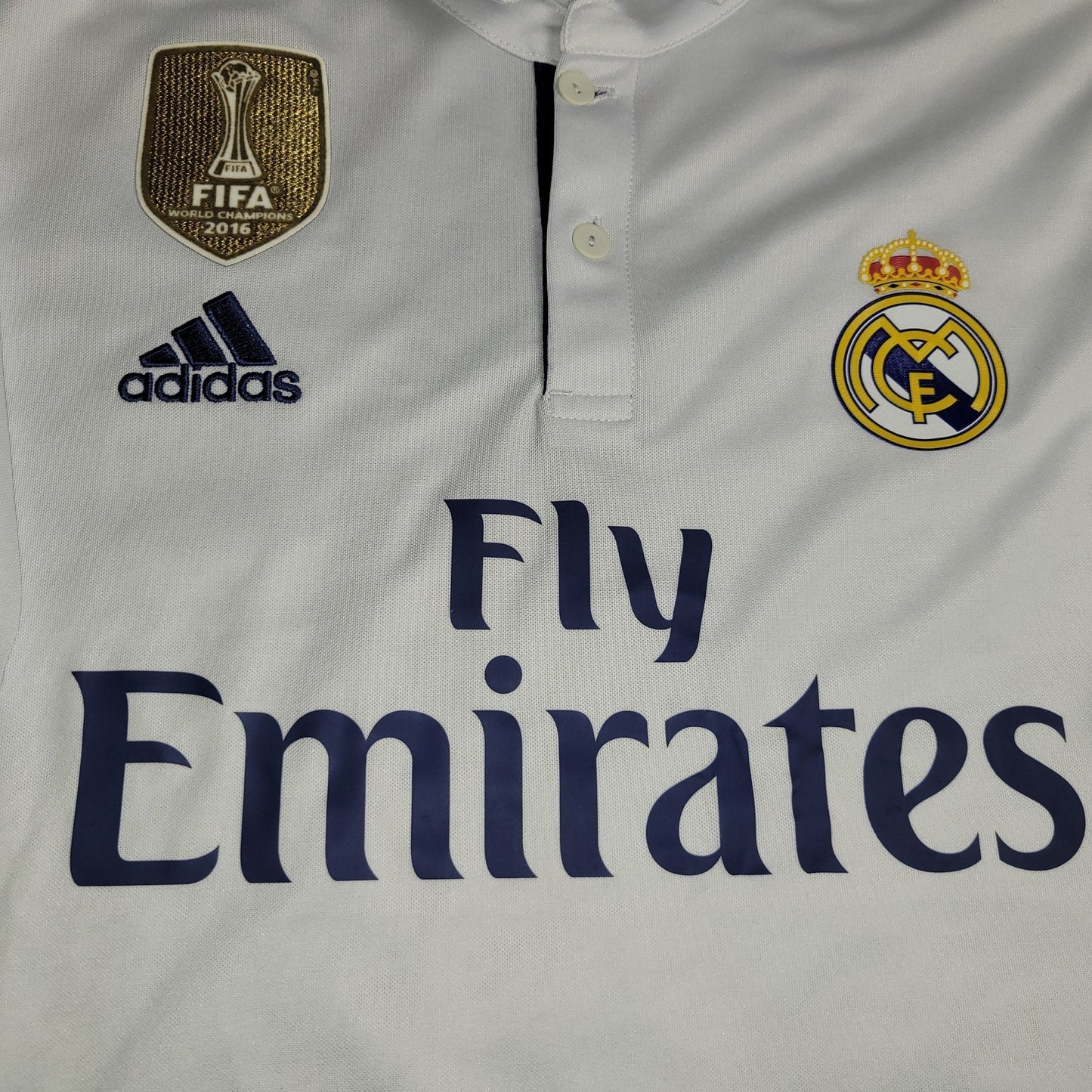 Cristiano Ronaldo Real Madrid 2016 2017 UEFA Home Soccer Jersey Shirt L SKU S94992 Adidas