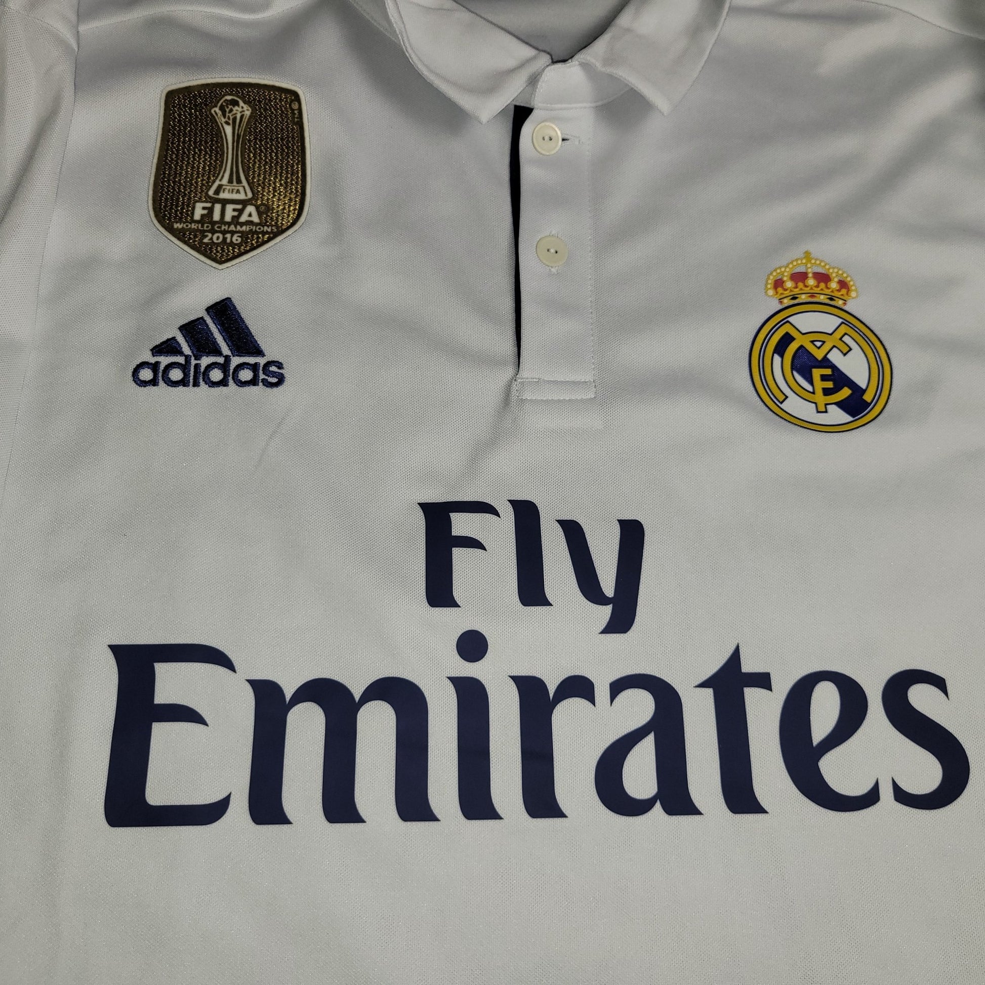 Cristiano Ronaldo Real Madrid 2016 2017 UEFA Home Soccer Jersey Shirt XL SKU AI5187 Adidas