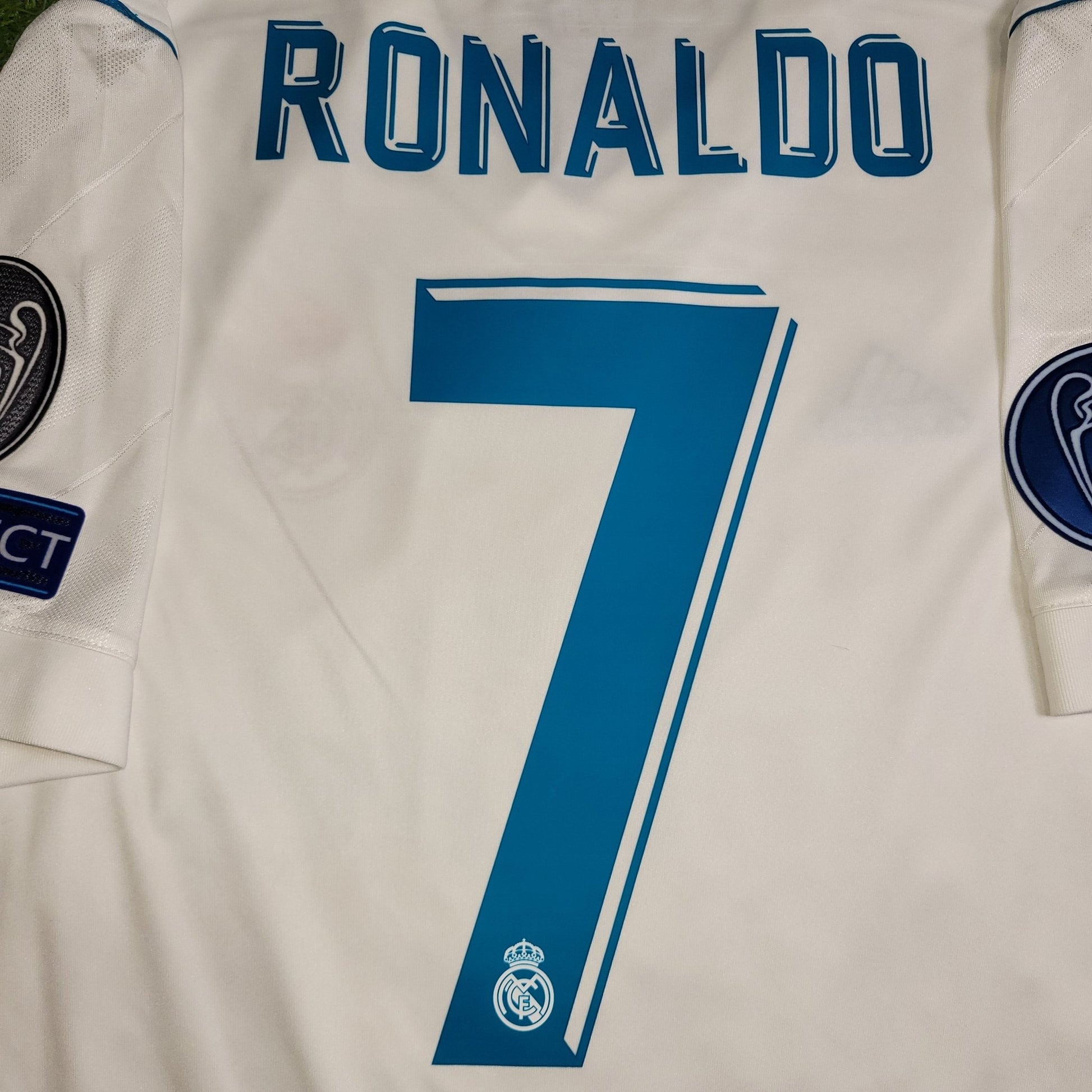 Cristiano Ronaldo Real Madrid 2017 2018 LAST GAME UEFA FINAL Soccer Jersey Shirt M SKU# B31106 Adidas