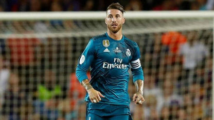 Ramos Real Madrid 2017 2018 SUPERCUP Third Soccer Jersey M SKU# BR3539 - ForeverSoccerJerseys