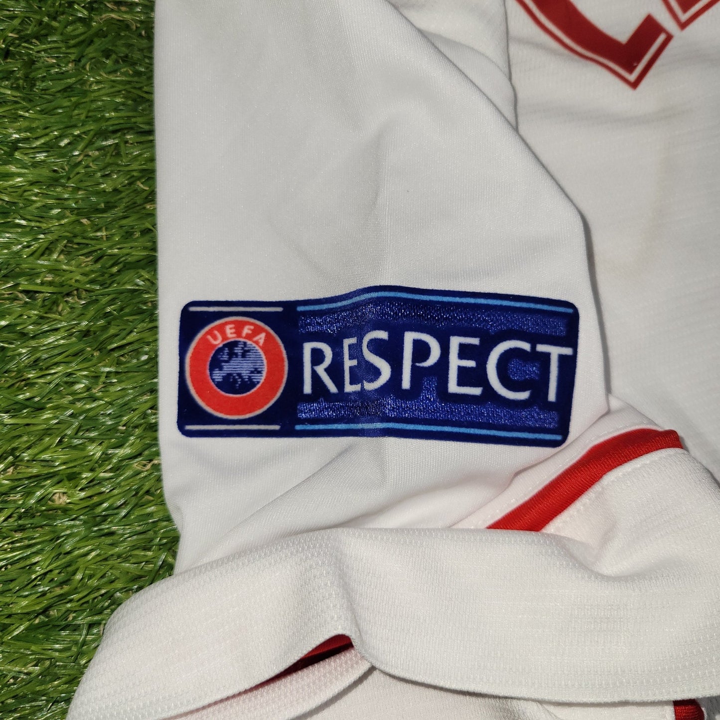 Lenglet Sevilla 2017 2018 MATCH WORN Soccer Jersey M New Balance