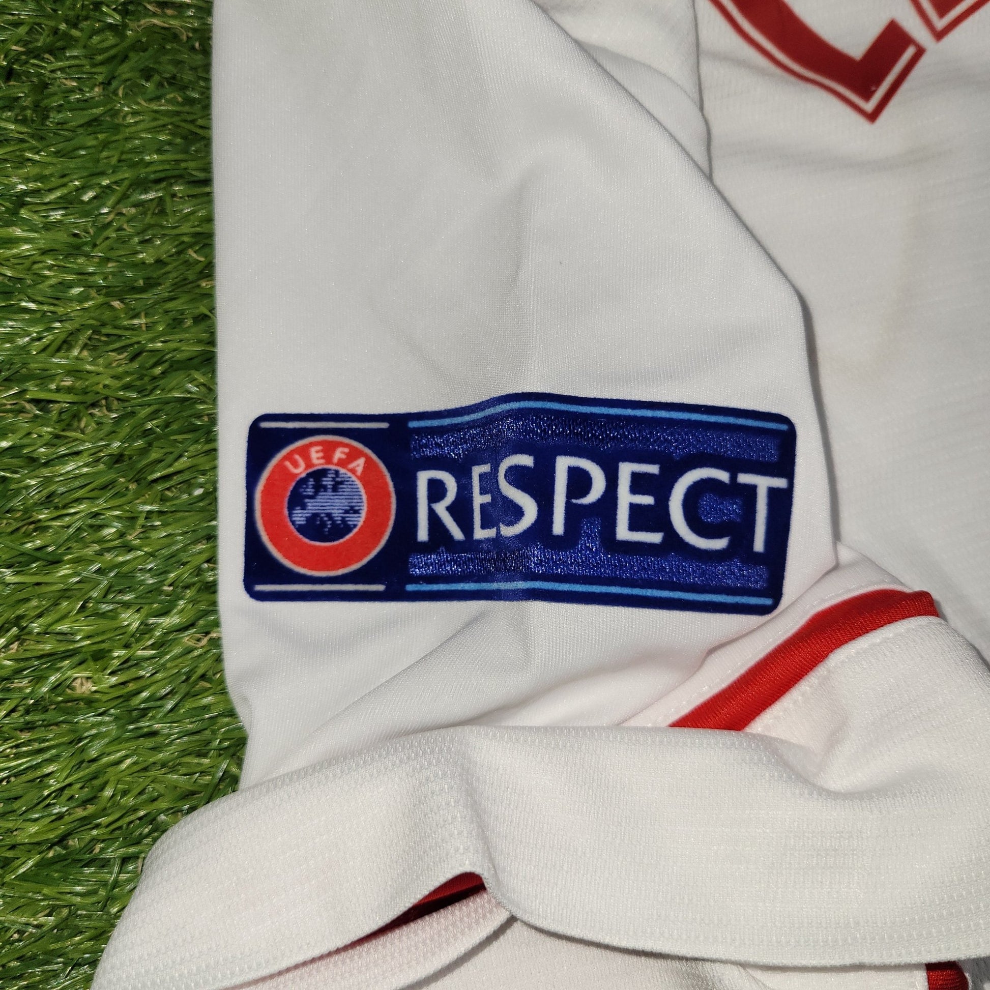 Lenglet Sevilla 2017 2018 MATCH WORN Soccer Jersey M New Balance