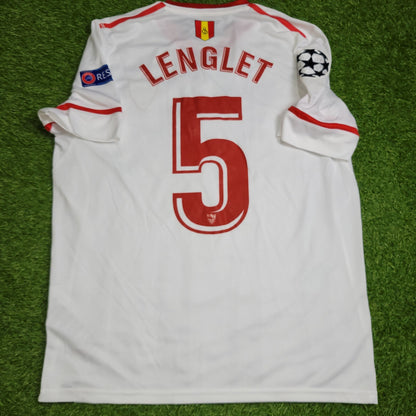 Lenglet Sevilla 2017 2018 MATCH WORN Soccer Jersey M New Balance