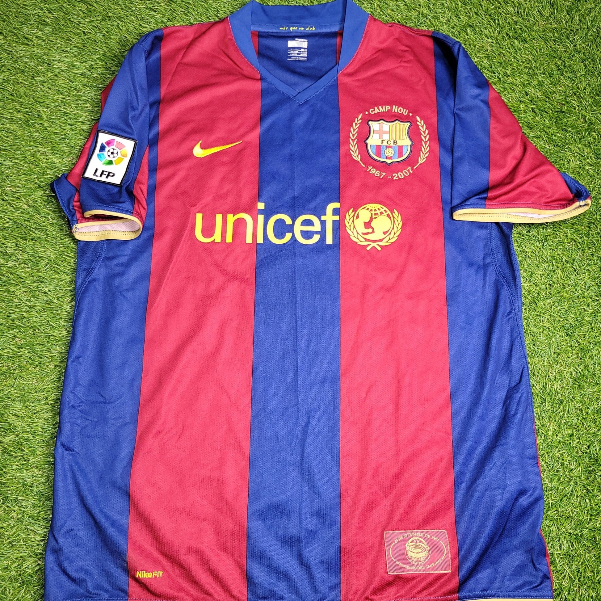 Marquez Barcelona Anniversary Home 2007 2008 Soccer Jersey Shirt L SKU# 237741 - 655 Nike