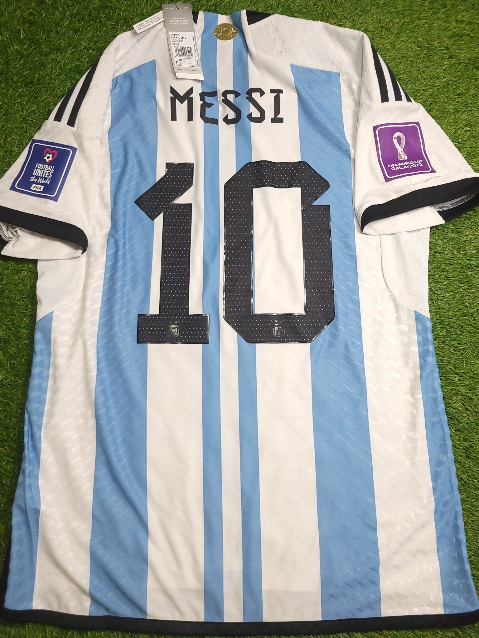 Messi Argentina 2022 WORLD CUP FINAL PLAYER ISSUE Home Soccer Jersey Shirt BNWT L SKU# HF2157 Adidas