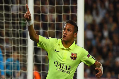 Neymar Barcelona UEFA TREBLE 2014 2015 PLAYER ISSUE Soccer Third Jersey XL SKU# 631132-711