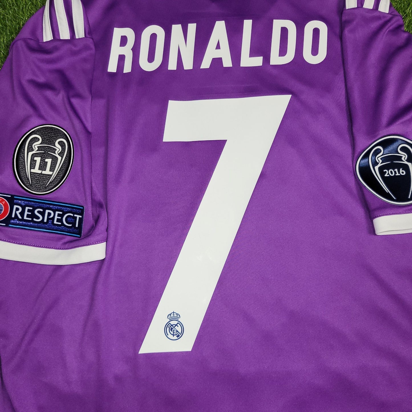 Cristiano Ronaldo Real Madrid 2016 2017 UEFA FINAL Away Soccer Jersey Shirt L SKU# AI5158