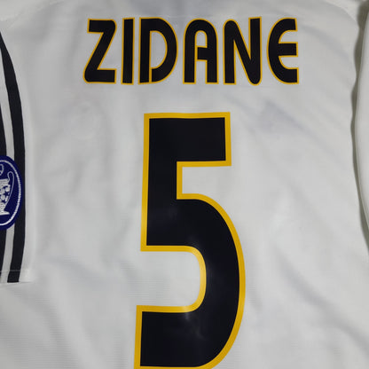 Zidane Real Madrid 2003 2004 UEFA Soccer Jersey Shirt L SKU# 021804 Adidas