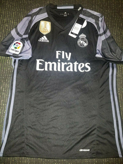 Cristiano Ronaldo Real Madrid Black Jersey 2016 2017 Shirt Camiseta BNWT M - foreversoccerjerseys