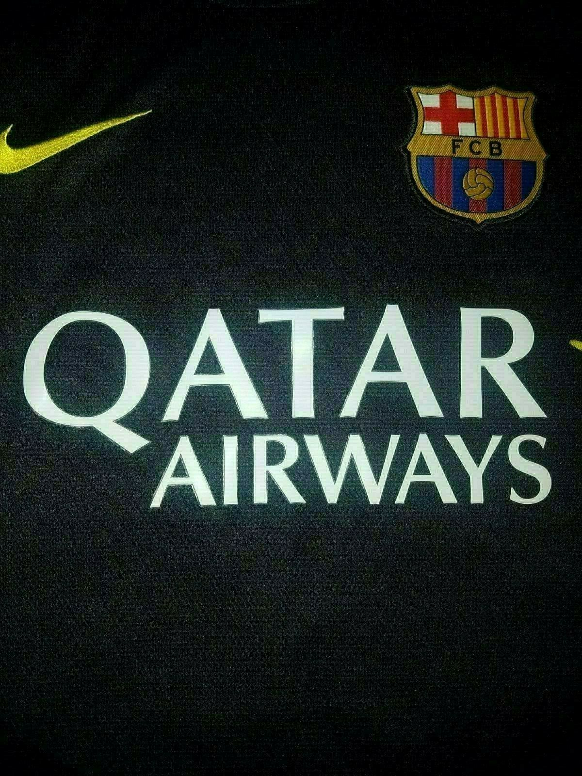 Neymar Barcelona 2013 2014 DEBUT SEASON Black Jersey Shirt Camiseta S - foreversoccerjerseys