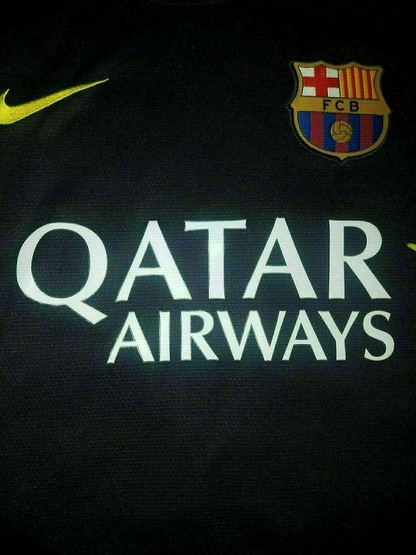 Neymar Barcelona 2013 2014 DEBUT SEASON Black Jersey Shirt Camiseta S - foreversoccerjerseys