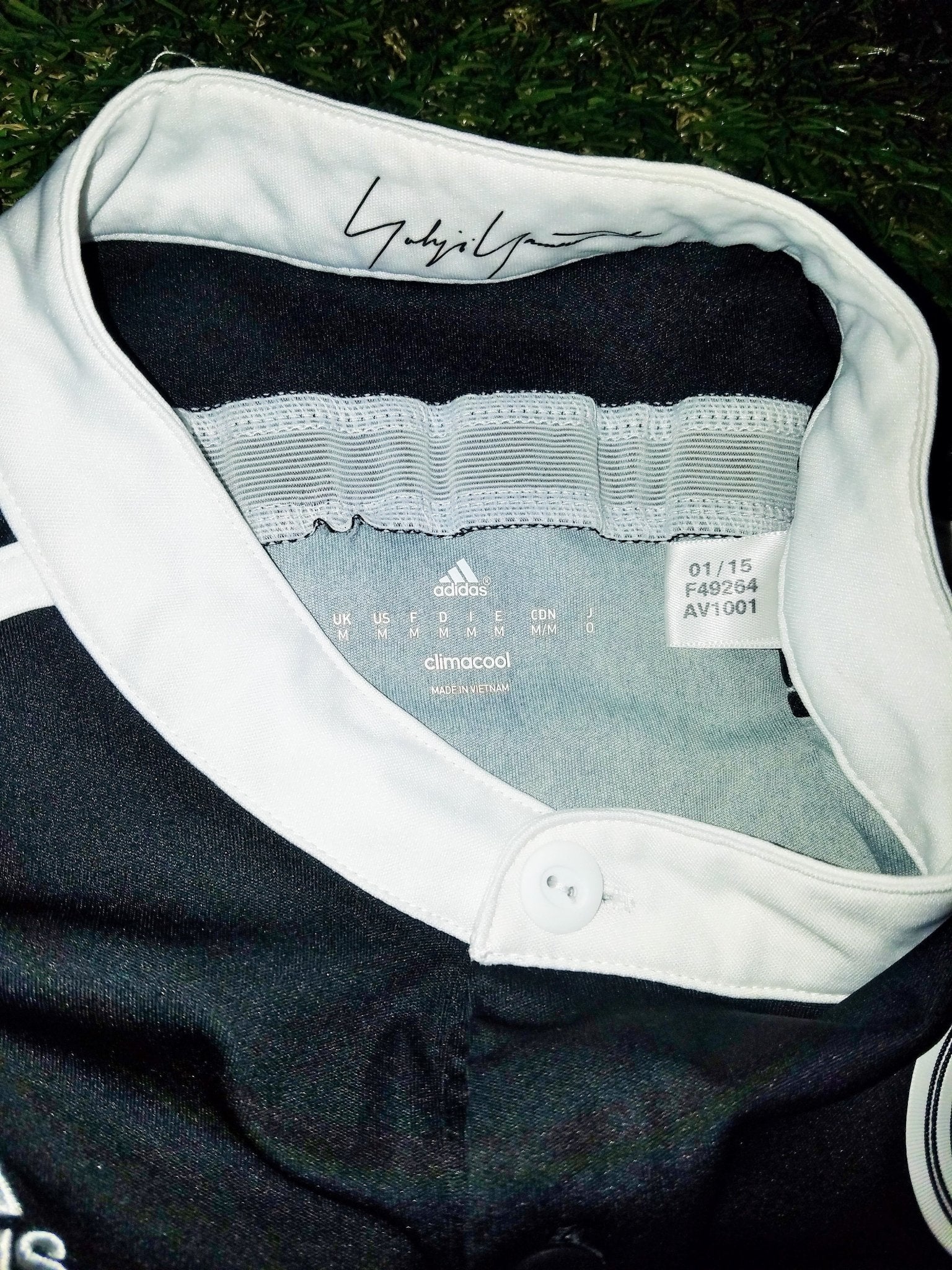 Bale Real Madrid Dragon Y-3 2014 2015 UEFA Black Jersey Camiseta Shirt M SKU# F49264 foreversoccerjerseys