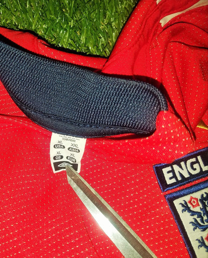 Beckham England 2004 EURO CUP Umbro Jersey Shirt XL foreversoccerjerseys