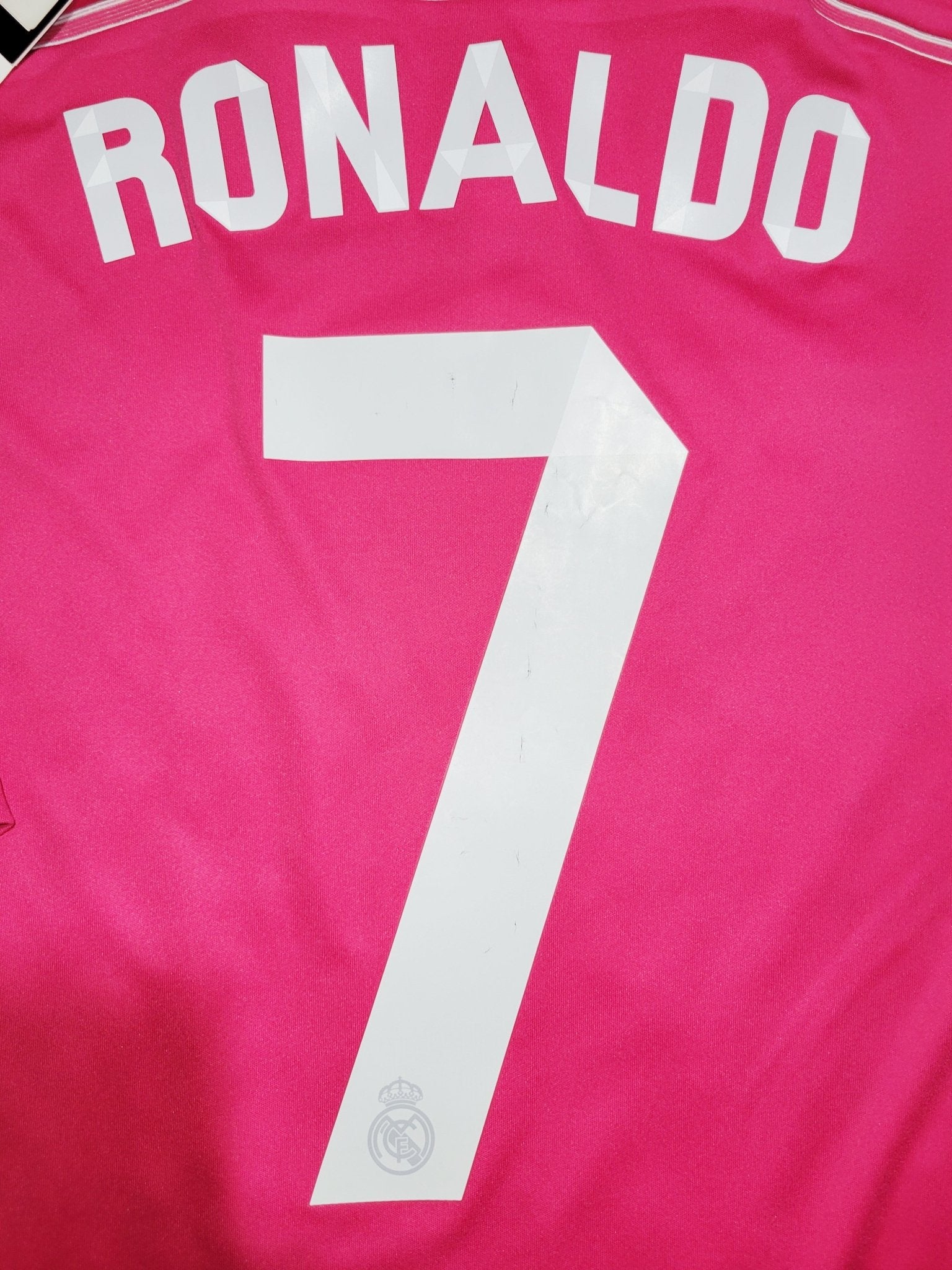 Cristiano Ronaldo Real Madrid 2014 2015 UEFA Away Pink Jersey Shirt BNWT L SKU# M37315 Adidas