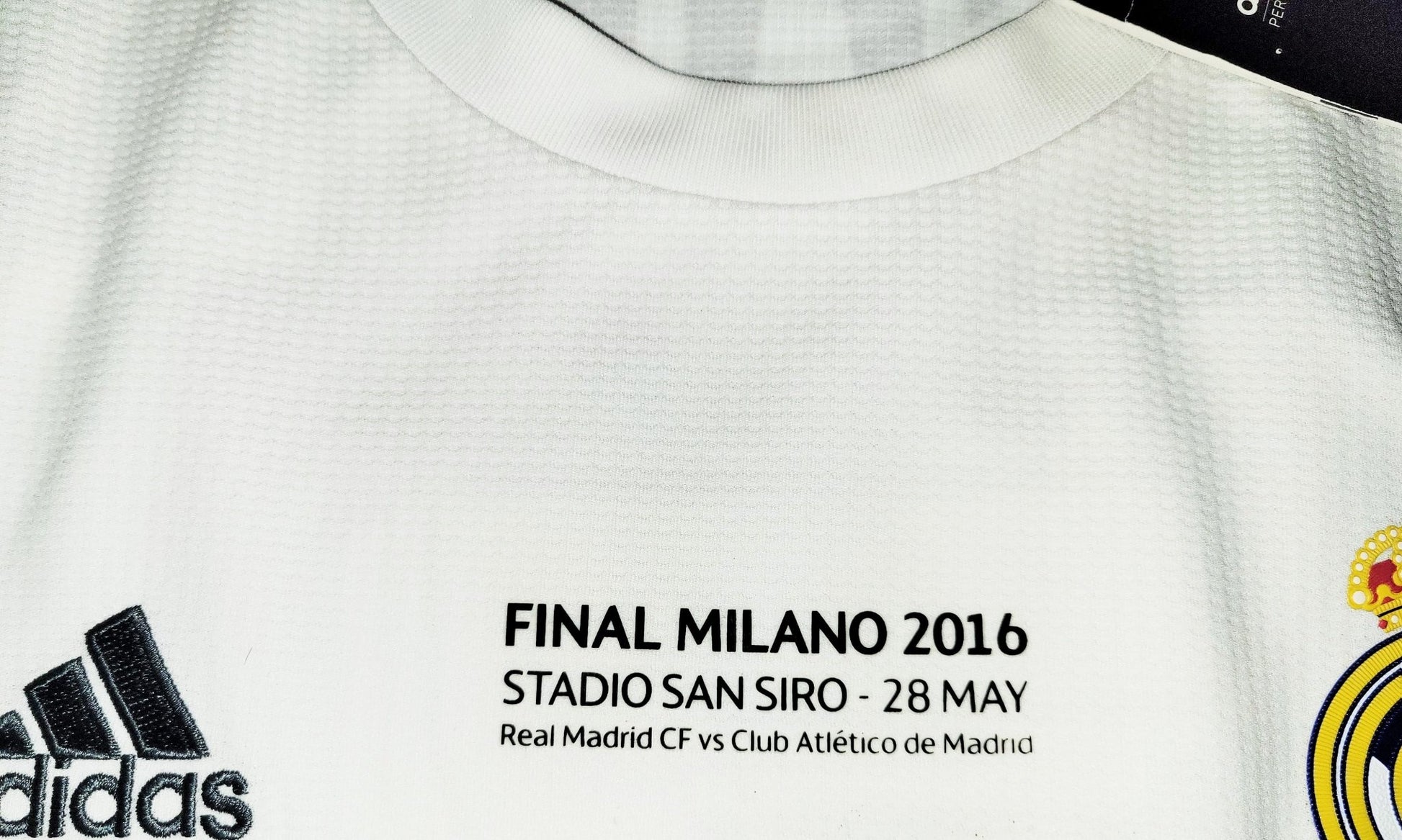 Cristiano Ronaldo Real Madrid 2015 2016 Long Sleeve UEFA FINAL Jersey Camiseta Shirt BNWT L SKU# S12653 Adidas